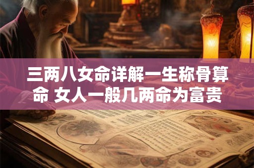 三两八女命详解一生称骨算命 女人一般几两命为富贵命 三两八女命详解一生称骨算命 女人一般几两命为富贵命