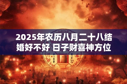 2025年农历八月二十八结婚好不好 日子财喜神方位