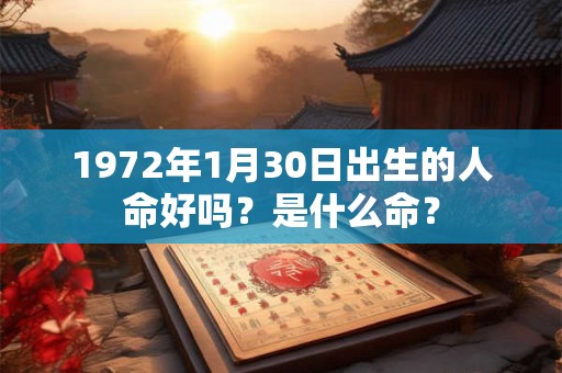 1972年1月30日出生的人命好吗？是什么命？