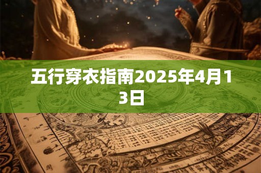 五行穿衣指南2025年4月13日