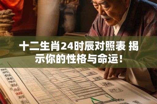 十二生肖24时辰对照表 揭示你的性格与命运! 十二生肖24时辰对照表 揭示你的性格与命运!