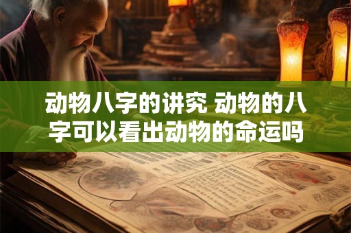 动物八字的讲究 动物的八字可以看出动物的命运吗