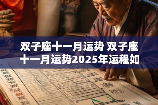 双子座十一月运势 双子座十一月运势2025年运程如何