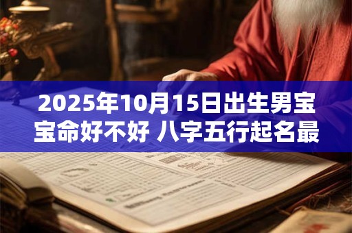 2025年10月15日出生男宝宝命好不好 八字五行起名最全款