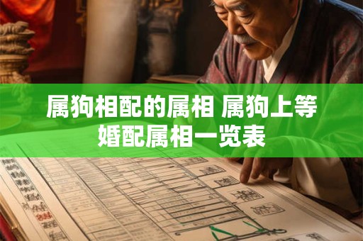 属狗相配的属相 属狗上等婚配属相一览表