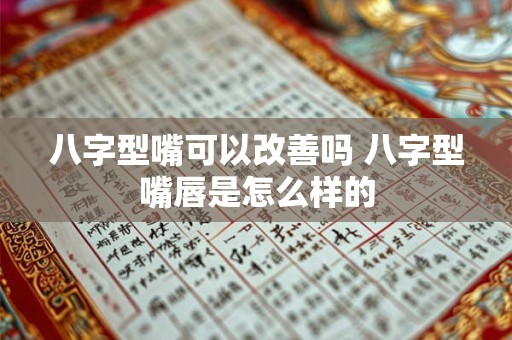 八字型嘴可以改善吗 八字型嘴唇是怎么样的