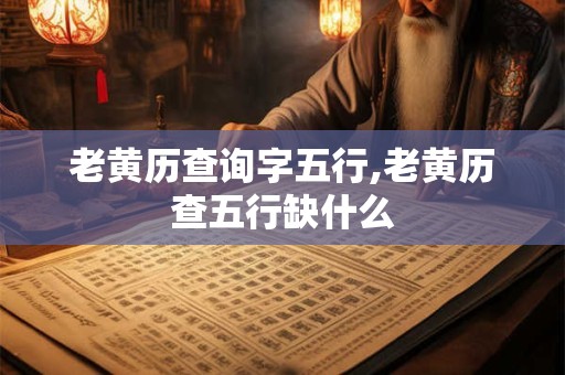 老黄历查询字五行,老黄历查五行缺什么