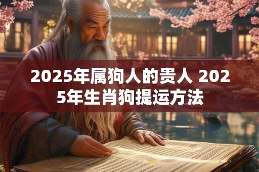 2025年属狗人的贵人 2025年生肖狗提运方法