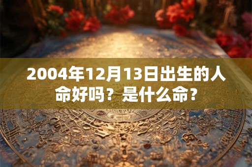 2004年12月13日出生的人命好吗？是什么命？