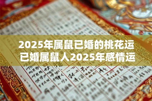 2025年属鼠已婚的桃花运 已婚属鼠人2025年感情运势如何