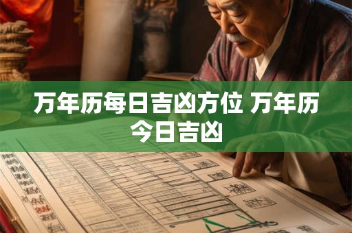 万年历每日吉凶方位 万年历今日吉凶