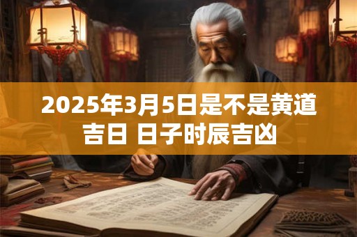 2025年3月5日是不是黄道吉日 日子时辰吉凶