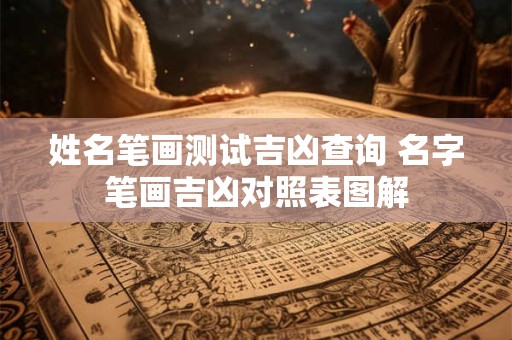 姓名笔画测试吉凶查询 名字笔画吉凶对照表图解