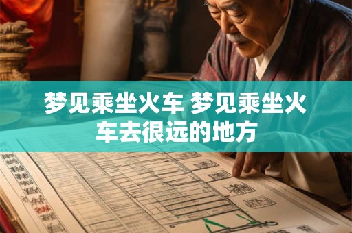 梦见乘坐火车 梦见乘坐火车去很远的地方