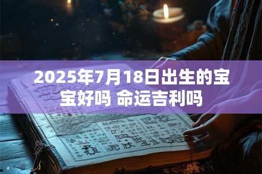 2025年7月18日出生的宝宝好吗 命运吉利吗