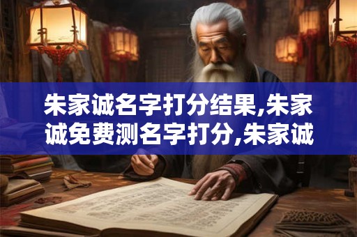 朱家诚名字打分结果,朱家诚免费测名字打分,朱家诚周易免费测名字打分