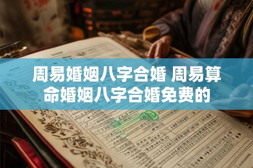 周易婚姻八字合婚 周易算命婚姻八字合婚免费的