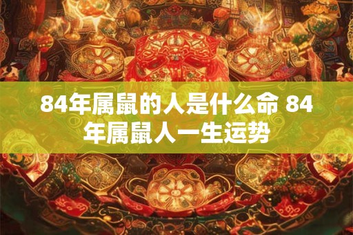 84年属鼠的人是什么命 84年属鼠人一生运势 84年属鼠的人是什么命 84年属鼠人一生运势