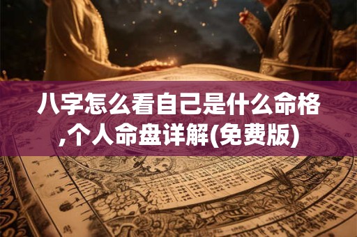 八字怎么看自己是什么命格,个人命盘详解(免费版)