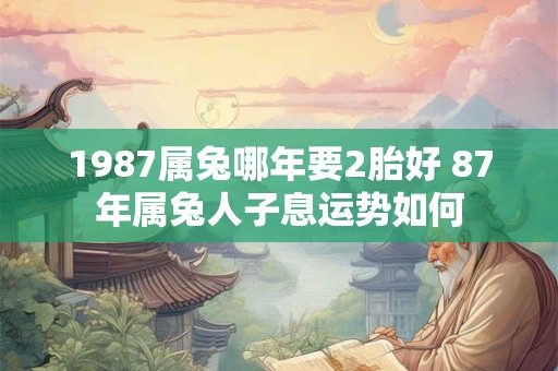 1987属兔哪年要2胎好 87年属兔人子息运势如何