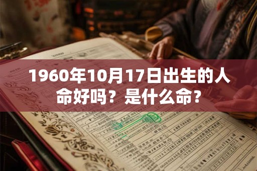 1960年10月17日出生的人命好吗？是什么命？