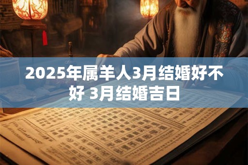 2025年属羊人3月结婚好不好 3月结婚吉日