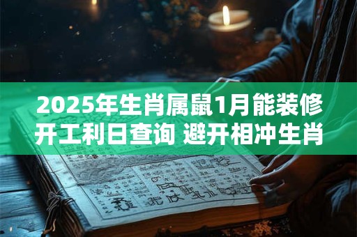 2025年生肖属鼠1月能装修开工利日查询 避开相冲生肖