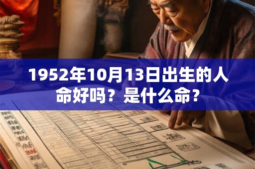 1952年10月13日出生的人命好吗？是什么命？