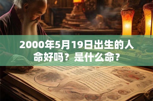 2000年5月19日出生的人命好吗？是什么命？