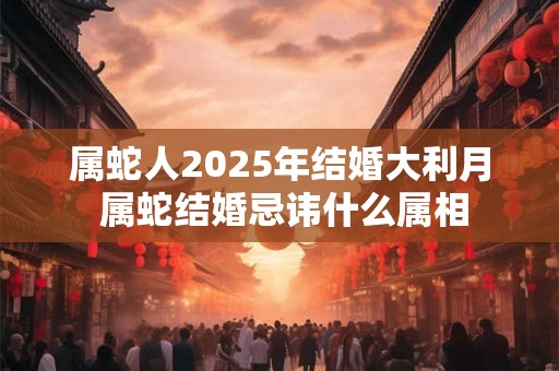 属蛇人2025年结婚大利月 属蛇结婚忌讳什么属相