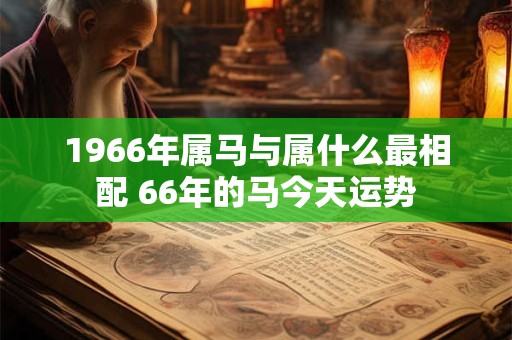 1966年属马与属什么最相配 66年的马今天运势
