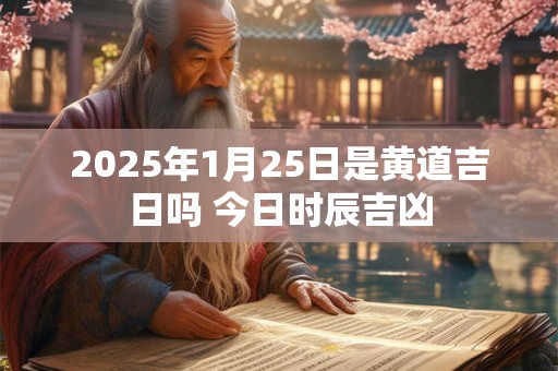 2026年1月25日是黄道吉日吗 今日时辰吉凶