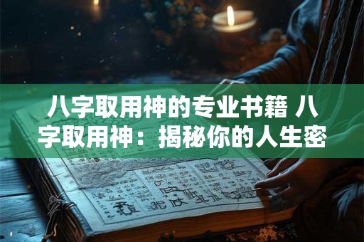 八字取用神的专业书籍 八字取用神：揭秘你的人生密码