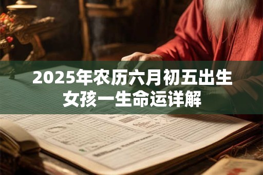 2025年农历六月初五出生女孩一生命运详解