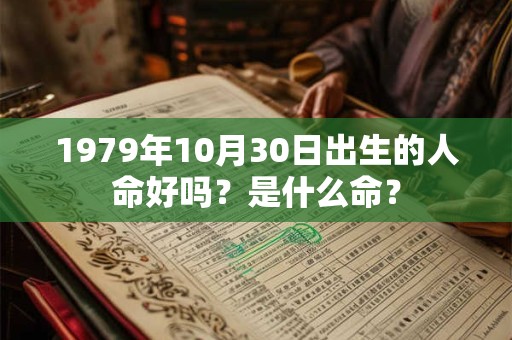 1979年10月30日出生的人命好吗？是什么命？