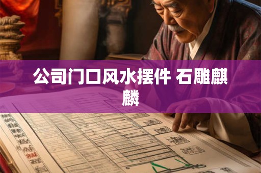 公司门口风水摆件 石雕麒麟