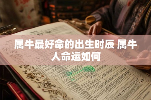属牛最好命的出生时辰 属牛人命运如何