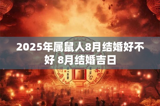 2025年属鼠人8月结婚好不好 8月结婚吉日