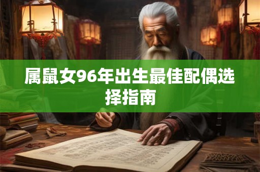 属鼠女96年出生最佳配偶选择指南