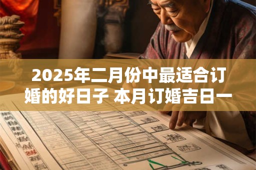 2025年二月份中最适合订婚的好日子 本月订婚吉日一览表