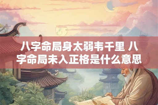 八字命局身太弱韦千里 八字命局未入正格是什么意思