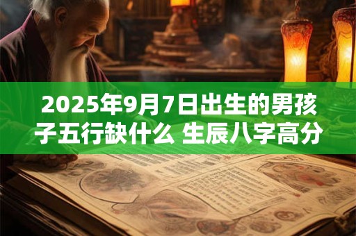 2025年9月7日出生的男孩子五行缺什么 生辰八字高分取名