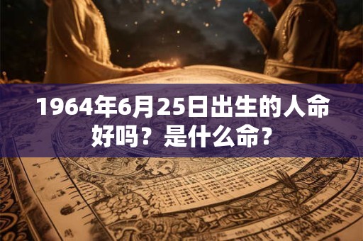 1964年6月25日出生的人命好吗？是什么命？