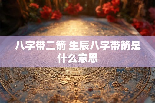 八字带二箭 生辰八字带箭是什么意思