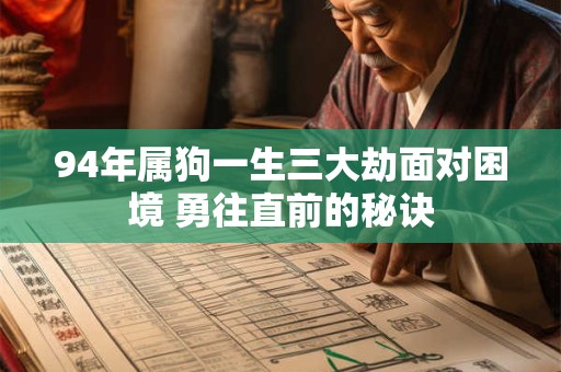 94年属狗一生三大劫面对困境 勇往直前的秘诀