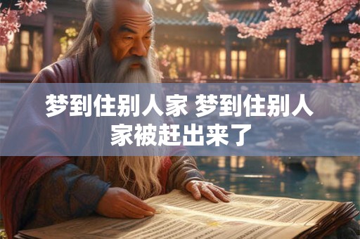 梦到住别人家 梦到住别人家被赶出来了