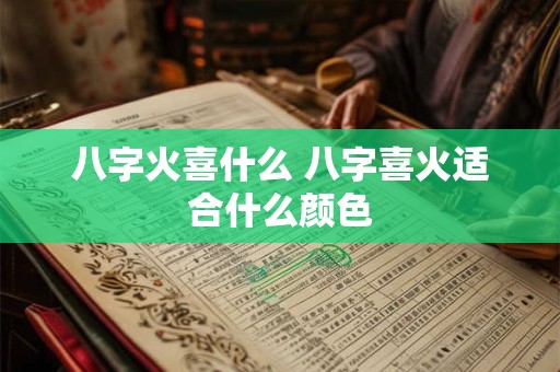 八字火喜什么 八字喜火适合什么颜色