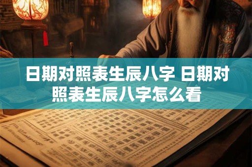 日期对照表生辰八字 日期对照表生辰八字怎么看