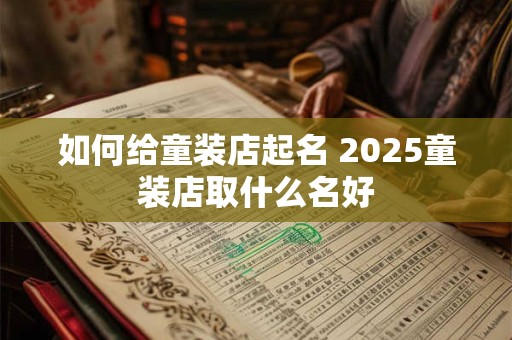 如何给童装店起名 2025童装店取什么名好