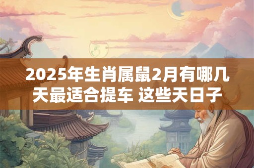 2025年生肖属鼠2月有哪几天最适合提车 这些天日子不错